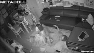 Poor Korean couple fucks on the floor
