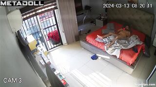 Petite Latina wife fucks her husband