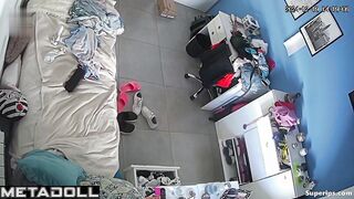 Beautiful Italian girl nude in her room