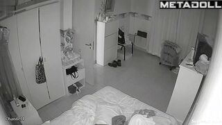 Italian college girl changes her panties