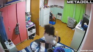 Italian college girl changes her panties