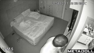 Married Latin couple have family sex