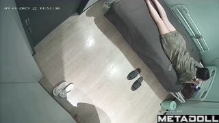 Cute Korean girl naked on the stretcher
