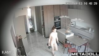 Ukrainian girl does exercises naked