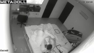 My friend's amazing parents fuck in their bed hidden cam