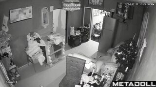 Perverse Italian brunette MILF gets fucked while watching porn spy cam
