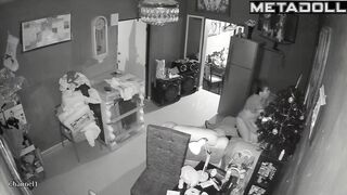 Perverse Italian brunette MILF gets fucked while watching porn spy cam