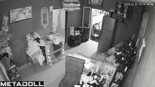Perverse Italian brunette MILF gets fucked while watching porn spy cam