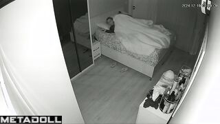 Beautiful dirty couple having sex before going to sleep hidden IP cam
