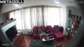 My friend's parents having sex in their messy room hidden cam