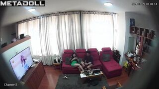 My friend's parents having sex in their messy room hidden cam