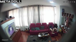 My friend's parents having sex in their messy room hidden cam