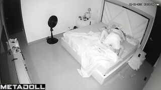 Tanned New Zealander brunette mature mom fucks her husband in her daughter’s room hidden IP cam