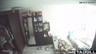 Big tits American brunette student girl gets fucked hard by her husband voyeur cam