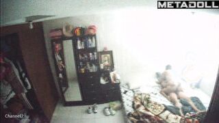 Big tits American brunette student girl gets fucked hard by her husband voyeur cam