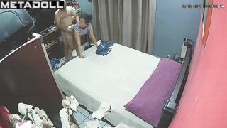 Naughty Ukrainian brunette mom fucked by her husband's boss for promotion recording