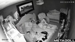 Young lovers fuck in their messy room spy cam record