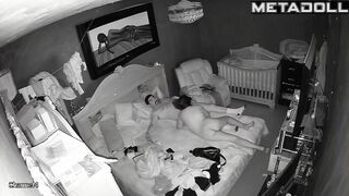 Young lovers fuck in their messy room spy cam record