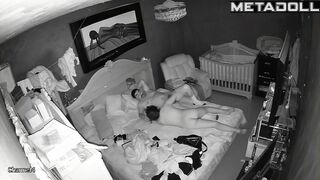 Young lovers fuck in their messy room spy cam record