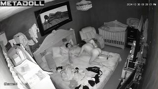 Young lovers fuck in their messy room spy cam record