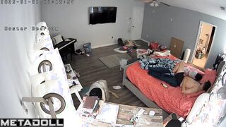 Tattooed New Zealander brunette teacher changes her dirty panties before going to sleep