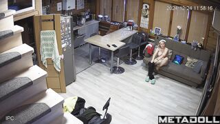 Naughty Russian blonde sex worker with big natural tits in new panties