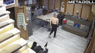 Naughty Russian blonde sex worker with big natural tits in new panties