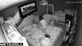 Amazing mature couple fuck in their messy room recording