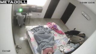 Skinny Turkish brunette step-mom fingers her pussy while dreaming of wrestling porn