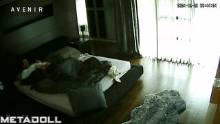 Real amateur couple fuck in their daughter’s room live