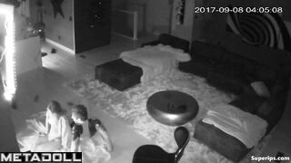 American couple fucks in the living room
