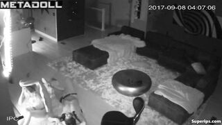American couple fucks in the living room
