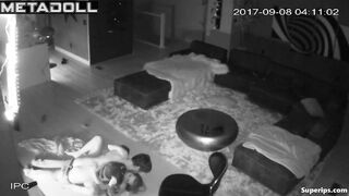American couple fucks in the living room