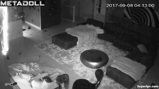 American couple fucks in the living room