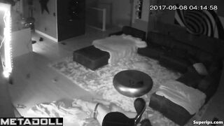 American couple fucks in the living room