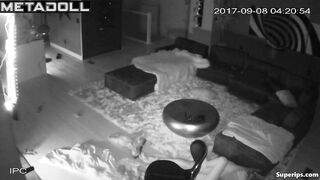 American couple fucks in the living room