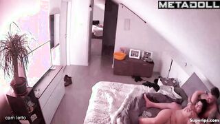 Italian chubby MILF has sex in her bed