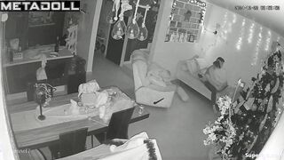 Naughty couple drunk fucking on the couch