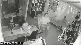 Naughty couple drunk fucking on the couch
