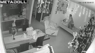 Naughty couple drunk fucking on the couch