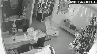 Naughty couple drunk fucking on the couch