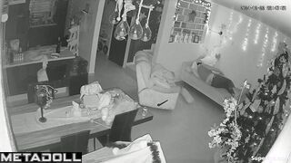 Naughty couple drunk fucking on the couch