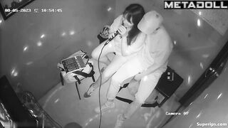 Young Korean couple groping each other