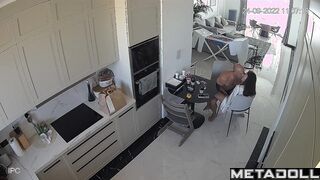 European woman is penetrated in the chair