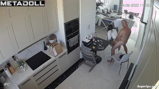 European woman is penetrated in the chair
