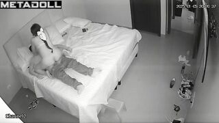 Georgeouse Italian brunette wife gets fucked doggy style spy cam record
