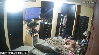 Mom and Dad having sex wildly in their bed hidden IP camera