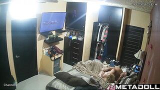 Mom and Dad having sex wildly in their bed hidden IP camera