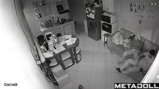 Dirty couple having sex in their bed wildly hidden camera