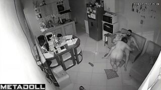 Dirty couple having sex in their bed wildly hidden camera